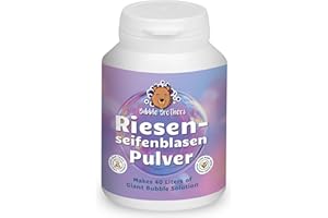 Bubble Brothers Bolle di sapone giganti in polvere – 160 g per 40 l liquido per bolle di sapone – per set di bolle di sapone XXL e bacchetta per bolle di sapone – polvere