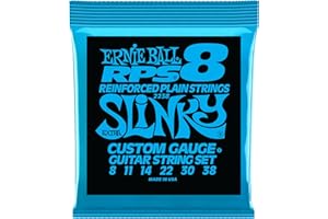 Ernie Ball Extra Slinky RPS - Cuerdas para guitarra eléctrica, entorchado de níquel, calibre 8-38