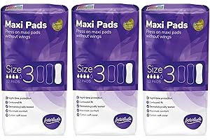 FUNTASY GIFTS Interlude Maxi Night Pads for Heavy Bladder Weakness, 36 Incontinence Pads (3 x 12 Packs) for Women, Maternity and Menstration - Specifically Designed for Overnight Protection