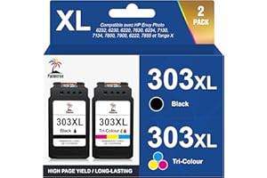 Palmtree 303XL 303 XL Compatibili con Cartucce HP 303 Nero e Colore per Cartuccia HP 303 XL per HP Envy Photo 6230 7830 6232 6230 6220 7130 7134 6234 6255 6258 6552 7120 7800 7900 Tango X (2-Pack)