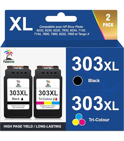 PREMIUM CARTOUCHE - 4 Cartouche compatible pour HP 303XL (x2