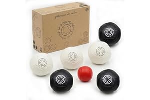ORIGINAL CUP LA POINTEUSE | Juego de Petanca Interior | 6 Bolas Blancas y Negras, 1 Jota, 1 Bolsa de Transporte | Actividad Divertida para Niños y Adultos | Juguete de Petanque | Regalo | OriginalCorner®
