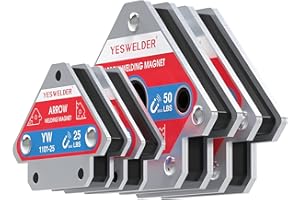YESWELDER 25LB & 50LB aimant soudure Positionneur de soudage magnétique 4 pièces de support de soudage magnétique 25LBs/50LBs Accessoires de soudage
