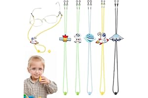 KIGHDEL 5 PCS Glasses Strap,Spectacles Cord,Adjustable Kids Glasses Strap,High Elastic Eyeglasses Straps,Eyewear Retainer,Spectacles Chain Lanyard Cord,Easy to Wear,Safe to Skin,for Sports Kids