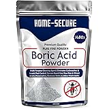 Home-Secure Boric Acid Powder for Cockroaches, Ant Repellent, Bed Bugs Killer, Carrom Board Powder, Rice Preservative, Kitchen Cleaner, Stain Remover, Industrial Cleaning Agent, Natural & Safe-200gm: 