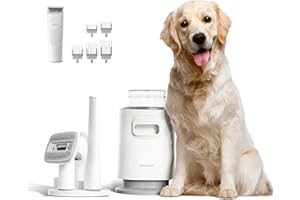 Neakasa P0 Tosatrice per cani con aspirazione a Vuoto per Animali Domestici, toelettatura silenziosa per Cani e Gatto Pelo Lungo Professionale, toelettatura Per la depilazione (P0 Pro)