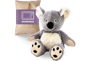 ‎HABIBI Habibi Premium Wärmekissen/Stofftier f. Kinder u. Erwachsene - 1956 Koala Bär, herausnehmbare Hirsefüllung - Wärmekuscheltier zum Erwärmen in der Mikrowelle/Backofen, ideal auch für Babys