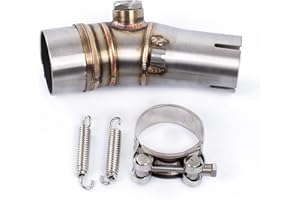 Asudaro Tuyau intermédiaire d'échappement moto Tuyau d'échappement en Acier Inoxydable pour Moto Connecteur de tuyau d'échappement Liaison de tuyau d'échappement moto Compatible avec ER-6N 2012-2016