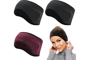 Feirdhoo 3 stycken höst/vinter pannband set, sport öronvärmare för kvinnor och män, löppannband vindtät, för jogging vandring