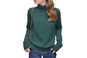 Arshiner Mädchen Pullover Rollkragen Kinder Winter Strickpullover Freizeit Einfarbiges Basic Langarmshirts für Mädchen 5-14 Jahre