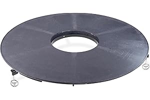 MOESTA-BBQ 10658 - BBQ Disk Feuerplatte – Plancha 6mm Gusseisen-Platte inkl. Höhenversteller für Kugel-Grill/Grillfass