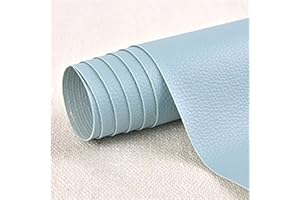 CHANGTSING Patch di Ecopelle PU Autoadesiva 20 x 30 cm riparazione decorative pellicole in pelle sintetica riparazione Adesiva Sedile Auto per Divani, Sofa, Auto Interni azzurro