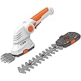 LIGO 7.2V Cordless Hedge Trimmer for Gardening, 2 in 1 Lithium-ion Battery Grass Shears, Garden Lawn Mower Edging Border in Multi-perspective Adjusted Ar.N KX7.2VG001(Grass Shear)