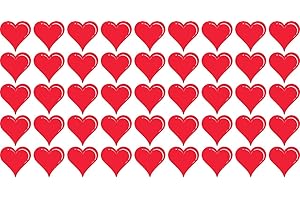 Stickers4 Red Hearts, double-sided static cling window stickers - 45 small hearts, each 50mm. Valentine's window stickers