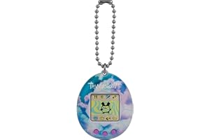 TAMAGOTCHI 42948NBNP - Bandai Original Gén 2 - Coque au Motif Ciel avec chaîne - L’Animal de Compagnie virtuel Original Bleu