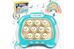 QOOLOO Fast Push Game,Pop it Fidget Elektronisches Sensors Piel,Pop it Fidget Spielzeug, Bubble Sensor Squeeze Toys, Push Bubble Fidget, Decompressions Spielzeug Machine Geschenk f ü r Kinder (Blue)