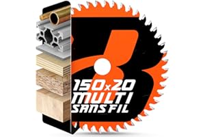 BAUBECK Parent Lame scie circulaire PRO+ (Multi Matériau Batterie, Ø150x20mm)