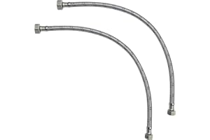 AERZETIX - C50994 - Satz von 2 - Flexibler anschlussschlauch - flexschlauch - 500mm - 1/2" weiblich - 3/8" weiblich - wasserhahn gesundheitlichen mischbatterie küche badezimmer sanitär