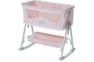 Chicco Berceau Next to Me pour poupées, pour enfants à partir de 3 ans,berceau jouet, réglable en hauteur,avec structure en métal et détails réalistes,facile à assembler, avec mode balancement ou fixe