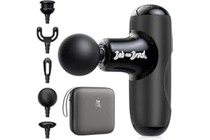 Bob and Brad Q2 Mini Pistola Massaggio Muscolare, Massaggiatore Muscolare Elettrica Portatile del Tessuto Profondo, Pistola Portatile del Massaggiatore del Muscolo di Percussione, Nero