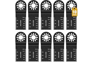 ORDILEND Multitool - Set di 10 lame per sega, accessori per sega multifunzione oscillante universale a rilascio rapido per Fein Multimaster Bosch Black&Decker-