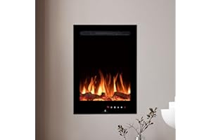 Noble Flame Lenox Nero [Camino Elettrico Montaggio-Parete/a Parete]