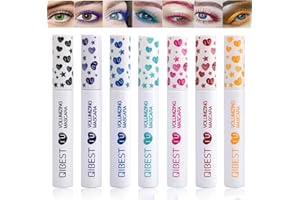 PETANSY 7 couleurs coloré Mascara Mascara imperméable aux couleurs de l'arc-en-ciel Mascara 3D Fiber Lash Volume Eye lash