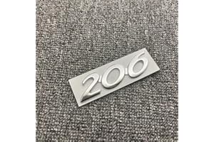 HEYCE Autocollant décoration l'emblème métal Badge Voiture carrosserie Logo Autocollant décalcomanie Voiture Style Lettre Accessoires pour Peugeot,206