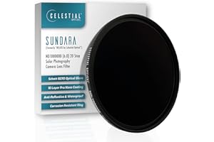 95 mm Helios von Celestial Optical – ND1000000, 20-Stop-Solarfilter für DSLR-Kameras – Schott B270 optisches Glas – 16-lagige Nano-Beschichtung – entspiegelt und wasserdicht für Sonnen- und