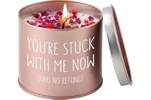 WELSKY Scented Candles in Metal Jars Gifts for Her Him, Anniversary Wedding Valentines Day Birthday Gifts for Girlfriend Boyfriend, Funny Romantic Gift Idea for Women Men Wife Husband