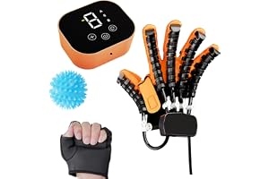 Rehabiliteringsrobothandske,robothandskar För Stroke Hand, Hemiplegia Finger Rehabilitation Trainer Robothandskar, Fingerortos(Size:XXL,Color:Vänster)