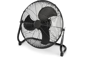ProfiCare® XL Windmaschine mit 45 cm Ø | Ventilator verstellbarer Winkel | Bodenventilator 3 Stufen | Ventilator leise aus Metall | Luftkühler | Standlüfter | Raumkühler | PC-VL 3066 WM schwarz