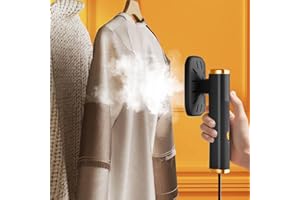 SUNNYMI LIFE Portable Handheld Mini Ironing Machine, 180°Rotatable Handheld Steam Iron, Foldable Travel Garment Steamer, Professional Micro Steam Iron for Fabric Clothes,Good for Home and Travel