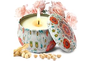 OSHINE Confezione regalo con candela profumata: cera di soia al 100% per aromaterapia antistress, bagno di casa, spa, regali per le donne (Set di 1 candele profumate)