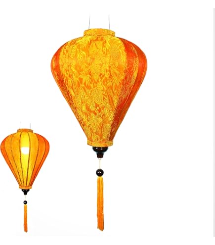 Amazon.de: Vietnamesische Seide Bambus handgefertigte Laterne Lampe  chinesischer Ballon gro 10 Farben rot