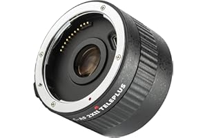 VILTROX C-AF 2X II Teleplus 2X Telekonverter Autofokus 2.0X Teleobjektiv-Konverter für Canon EF Mount Super Tele-Objektiv 135 mm f/2L,70-200 mm,100-400 mm und DSLR-Kamera 5DII 80D,Schwarz