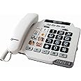 Geemarc Photophone 100 - Amplified Corded Telephone with Customisable Photo Memories and Tone and Volume Control for Elderly - Hearing Aid Compatible - Low to Medium Hearing Loss - UK Version