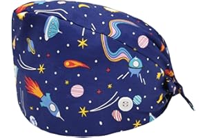 BUDAOWENG Bonnet Chirurgical Calot Chirurgical Fleur Chapeau d'infirmière Chapeaux Bonnet de Bain Bandeau Foulard Front Croisé Musulmanes Tissu Turban Chimio Coton pour Filles Femmes Cheveux Sortie,avec bouton
