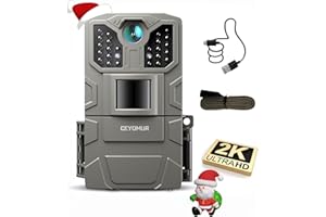 CEYOMUR Cámara de Caza 36MP 2K, Camara Fototrampeo Nocturna con LED IR 850nm y Sensor de Movimiento, Pantalla de 2" e Impermeable IP66 para Observación de Vida Silvestre y Monitoreo