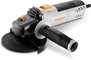 DEKOPRO Vinkelslip 900 W: Ø 125 mm elektrisk vinkelslip med hjälphandtag, skyddskåpa, spännmutter, spetsnyckel, för slipning