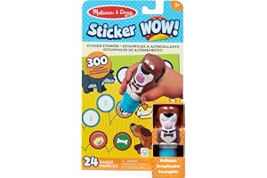 Melissa & Doug Sticker Wow! 24-sidig aktivitetsdyna och klistermärke stämplare, 300 klistermärken, konst och hantverk fidgetleksak samlarkaraktär – hund – för barn i åldrarna 3+ – FSC-certifierad