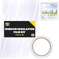 Merriway Kit Isolante Porte E Finestre - Nastro Biadesivo Incluso, Bianco 1.2x1.5 M | Antispifferi