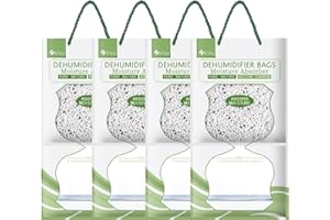 KTWSUEF Bolsas Antihumedad Armarios,Set 4 Pzas de 100g Protección Contra Olores y Moho,Bolsas Antihumedad para Armario, baño,Wardrobe,Coche(Verde)