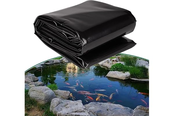 Dtyubfg Bâche de Bassin, Grand Bassin à Poissons, piscines, Membrane renforcée pour l'aménagement paysager 12X16m (Couleur : Noir, Taille : 10X12m)