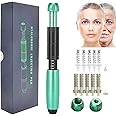 Hyaluron Injection Pen Kit 0.3ml/0.5ml Hyaluronic Acid Painless Needleless Injection Pen for Stretch Marks Acne Scar Skin Rejuvenation Tool with 10 Ampoule Head,Green