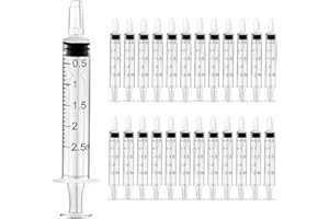 XWCHASA 40 pezzi siringhe 2,5 ml, siringhe monouso senza ago siringa per colostro siringa dosatrice siringhe per misurazione liquidi per irrigazione scientifica, riempimento, alimentazione animali domestici