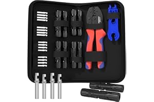 GOOPOOL Solarstecker Crimpzange Set für 2.5/4/6mm² Solarkabel, 10 Paar Male Female Solarpanel Kabelstecker,1 Paar Solarstecker Schlüssel, Stecker solaranlage, PV Stecker Werkzeug, Solar Crimpzange