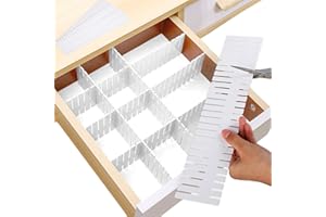 CRESZZLE 16 Stück Schubladentrenner schubladenteiler verstellbar für Schubladen – Verstellbare schubladen organizer verstellbar zur Aufbewahrung von Unterwäsche, Socken und Schmuck – Organizer für Schubladen.