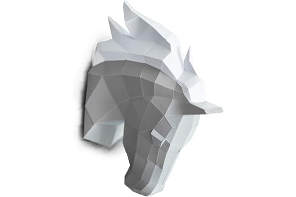 ORIGADREAM | Kits DÉJÀ PRÉ-COUPÉ à assembler soi-même Papercraft 3D DIY | Origami jeux de construction, Loisirs Créatifs, Puzzle 3D Maquette Assemblage Pliage Bricolage Papier 300g (Tête Cheval)