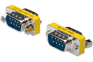 DIGITUS D-Sub 9 Changeur de genre - Adaptateur - 9 broches femelle - connecteur à connecteur - RS-232 - RS-485 - TTL - boîtier métallique